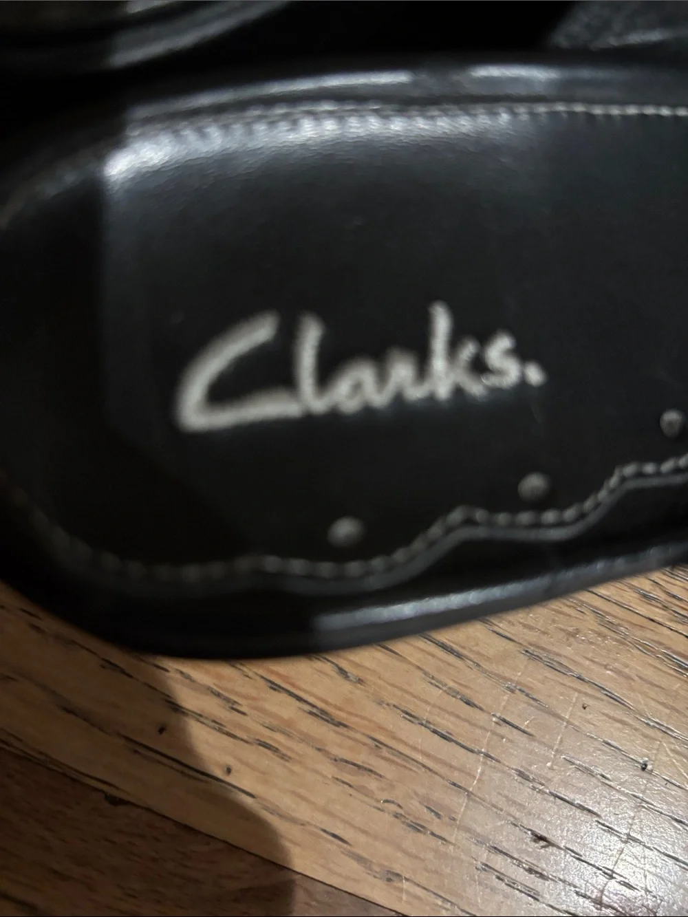 Clarks Black Leather Slip-On Slide Mules/Sandals, Sz 8W EXCELLENT CONDITION